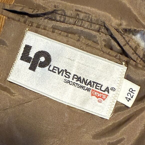 Vintage 70s Levi's Panatela Sport Coat Mens 42R Brown Corduroy Western Blazer - Picture 5 of 11